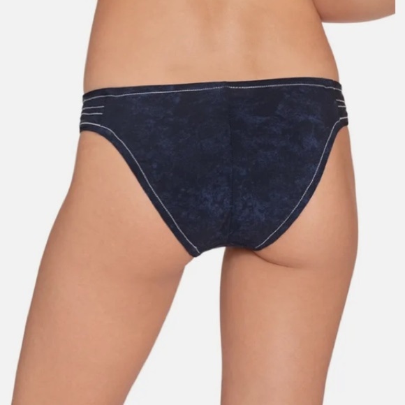 NWT ROBIN PICCONE 'Valeria' Tab Side Bikini Bottom Indigo - Picture 4 of 12